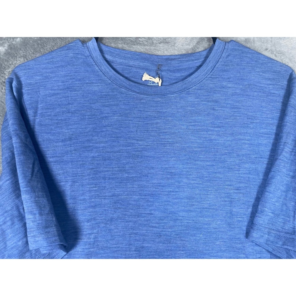 NWT Woolx Merino Wool Blend Blue Heather T-Shirt Mens Medium